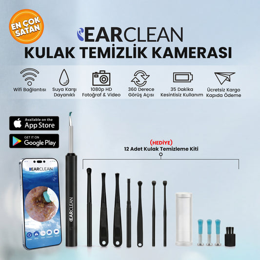 EarClean - Doktor Onaylı 1080P Kulak Temizlik Kamerası